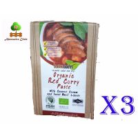 Lumlum Organic Red Curry Paste with coconut cream  and Sweet Basil  Leaves  100 grams 3 boxes ลัมลัม เครื่องแกงเผ็ดออร์แกนิคพร้อมกะทิ 100 กรัม 3 กล่อง