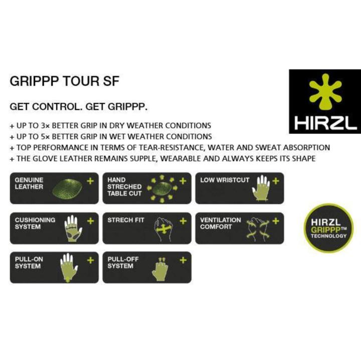 ถุงมือหนังจิงโจ้-hirzl-grippp-tour-sf-สีดำ-3xl