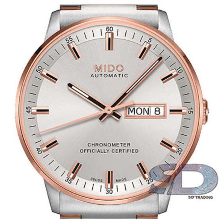 mido-commander-ii-automatic-chronometer-nbsp-mens-watch-รุ่น-m021-431-22-031-00-rosegold-silver