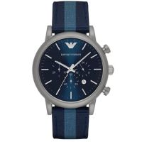 นาฬิกาข้อมือผู้ชาย Emporio Armani Navy Blue Dial Chronograph AR1949