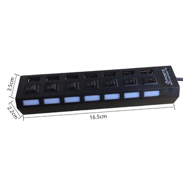 high-speed-usb-2-0-hub-7-port-ช่องต่อ-usb-2-0-แบบ-7-ช่อง-สีดำ