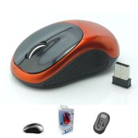 9FINAL G185 Wireless Mouse เมาส์ไร้สาย 10 Meters 2.4GHz USB 1000/1200/1600dpi Optical Mouse for Notebook Laptop Users ( Orange)