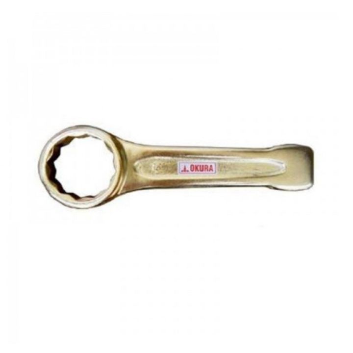 OKURAกุญแจแหวนแบบทุบ100 mm(3.15/16) (สีทอง)