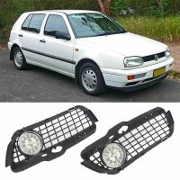 ด้านหน้าไฟตัดหมอก6000K สีขาว LED DRL สำหรับ VW MK3 Golf Jetta 1992-1998-Intl