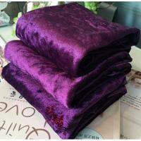 2y 04KK3125 ผ้ากำมะหยี่ หน้าเดียว เนื้อบาง เนื้อนุ่ม มันวาว เป็นประกาย สีม่วง ขนาด 180 cm x 150 cm  ผลิตจากใยสังเคราะห์ สำหรับงานตกแต่ง ตัดเย็บ ปูโต๊ะ บุกล่อง หรือ รองเครื่องประดับ VELVET FABRIC Diy Sewing