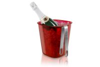 metrokane Rabbit Ice Bucket w/Stainless Steel Tongs ถังใส่น้ำแข็งพร้อมที่คีบ รุ่น 6575 (Red)