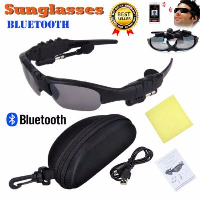 Sunglasses Bluetooth แว่นกันแดดบลูทูธพร้อมหูฟังสเตอริโอไร้สาย เชื่อมต่อโทรศัพท์มือถือ Sport Style (Black/Black)