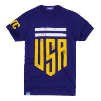 AQUANINE เสื้อยืด HIP STREET ลาย USA (สีน้ำเงิน)