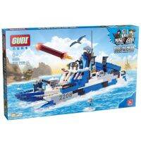 ProudNada Toys ของเล่นเด็กชุดตัวต่อเลโก้เรือรบ(กล่องใหญ่สุดคุ้ม) GUDI STEALTH MISSILE BOAT 578 PCS 8024