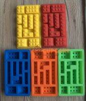 แม่พิมพ์ซิลิโคน ทำน้ำแข็ง วุ้น รูปตัวต่อ เททริส แบบ 10 หลุม Tetris Brick Ice Cube 1 ชิ้น (สุ่มสี)