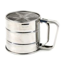 Freshyware ตะแกรงร่อนแป้ง ที่ร่อนแป้งแบบบีบ ถ้วยร่อนแป้ง สแตนเลส คุณภาพส่งออก Stainless Steel Flour Sifter for Baking,Flour Sifter with Crank