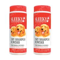 Sleeky Dry Shampoo for Dogs &amp; Puppies 250ml (2 bottles) สลีกกี้ แชมพูแห้ง สำหรับสุนัข สุนัขป่วย ลูกสุนัข 250ml (2 ขวด)