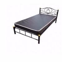 Raminthra Furniture เตียงเหล็กขนาด 3.5  ฟุต พร้อมที่นอน PVC หนา 6 นิ้ว Bed