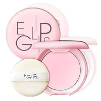 Eglips Glow Powder Pact 8g สีชมพู แป้งพัฟสูตรปรับสภาพผิวให้เปล่งประกายสดใส (1 ตลับ)