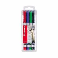 STABILO Write 4 all 166 ปากกาเคมีอเนกประสงค์ หัวปากกา S = 0.4 mm. ชุด 4 สี (Black, Blue, Red,Green)