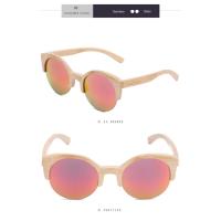 Bemucna Vintage Original Bamboo Sunglasses Pink Rainbow  แว่นกันแดดวินเทจ แว่นกันแดดไม้