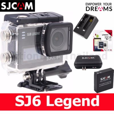 SJCAM SJ6 LEGEND 4K 16Mp เมนูไทย (BLACK) + Kingston 32GB + Battery + DualCharger + BAG(L) (รับประกัน 1ปี)