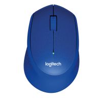 Logitech ลอจิเทค Wireless Mouse Silent Plus เม้าส์ไร้สาย M331- ปุ่มเงียบ Blue สีน้ำเงิน - รับประกัน 1 ปี