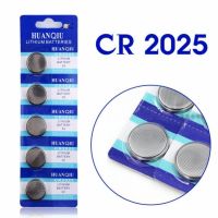 ถ่านกระดุม สำหรับของเล่น นาฬิกา เครื่องคิดเลข 2025 CR2025 BR2025 DL2025 KCR2025 L12 3โวลต์ลิเธียมแบตเตอรี่เซลล์ปุ่มขนาดของเล่น (1 แพ็ค 5 ชิ้น)