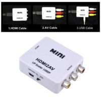 High Quality Mini HD 1080P HDMI2AV Video Converter Box HDMI to RCA AV/CVSB L/R Video Support NTSC PAL Output HDMI TO AV Adapter