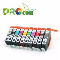 ตลับหมึกเทียบเท่า ทุกสี 1 ชุด 10 ตลับ Ink Cartridges for Canon PGI72 PGI 72 PG72 PIXMA PRO-10 PRO-10S Printers