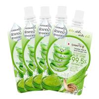 (1กล่อง) Smooto Aloe-E Snail Bright Gel ผิวใส เด้งดึ๋ง เต่งตึง ฉ่ำน้ำ เจลว่านหางจระเข้ เข้มข้น99.5% ผสมวิตามินอีและสารสกัดเมือกหอยทาก