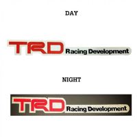 สติกเกอร์ สะท้อนแสง 3M แต่งซิ่ง ลายข้างรถ ติดกระจก รถยนต์  TRD RACING DEVELOPMENT  (STICKER CAR) จำนวน 1 ชิ้น ขนาด 21*2.5*0.1 ซม. 84-racing