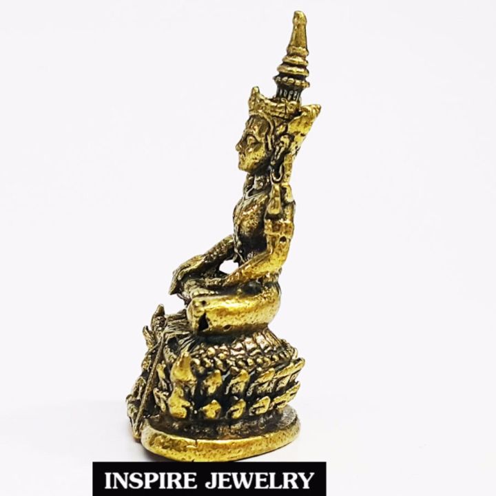 inspire-jewelry-บูชาพระพุทธรูปปางมหาจักรพรรดิ-ทรงเครื่องใหญ่-ผู้ใดได้บูชาสักการะพระพุทธรูปปางนี้-จะนำความเจริญรุ่งเรืองมาสู่ชีวิต-ขนาด-2x3-8cm-หล่อจากทองเหลือง-ทุกเทศกาล-ปีใหม่-วันเกิด-ของขวัญ-วาเลนไท