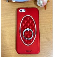 เคส ไอโฟน Case iPhone 5 5S / SE ( วัสดุ TPU นิ่ม สีแดง ติดเพชรทนได้นาน )  สินค้าใหม่กำลังฮิด ปกป้องเครื่องได้ดีมาก Case Cover for Apple iPhone 5 5S / SE