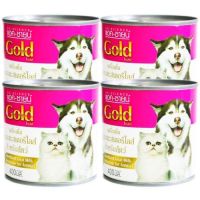 AG-Science Gold Sterilised Goat Milk For Puppy and Kitten 400ml (4 cans) นมแพะ แอค-ซายน์ โกลด์ สำหรับ ลูกสุนัข และ ลูกแมว 400มล. (4 กระป๋อง)