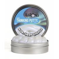 Crazy Aaron s Thinking Putty รุ่นเรืองแสงในที่มืด สีฟ้า Northern Lights ดินน้ำมันวิทยาศาสตร์ ไม่มีวันแห้ง เด้งได้ ปั้นได้ ไม่ใช่สไลม์ มี มอก.