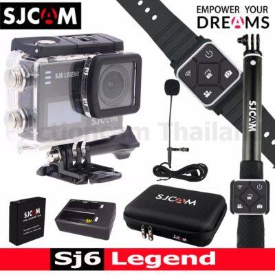 SJCAM SJ6 LEGEND 4K 16Mp เมนูไทย (BLACK) + Battery + DualCharger + BAG(L) + RemoteSelfie + RmoteBand + ExternalMic (Black) (รับประกัน 1ปี)