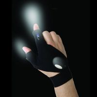 Magic Strap Fingerless Glove LED ถุงมือไฟฉาย (Black) 1ชุด 2 ชิ้น (1คู่)