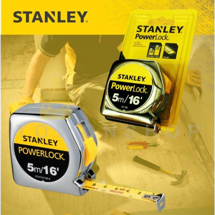 stanley-ตลับเมตร-สเตนเล่ย์-5-เมตร-16-ฟุต-รุ่น-powerlock-33-158-ของแท้-100