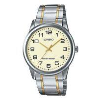 Casio นาฬิกาข้อมือผู้ชาย Gold/Silver สายสเเตนเลส รุ่น MTP-V001SG-9BUDF