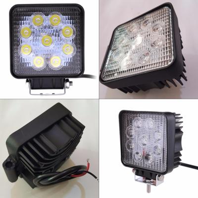 (ราคาต่อ 2 ดวง) รุ่นหนา 5 cm. ขนาด 4 นิ้ว ไฟสปอตไลท์ แอลอีดี LED SPOT LIGHT เหลี่ยม 27W 12V/24V (ราคาต่อ 2 ดวง)