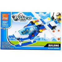 ProudNada Toys ของเล่นเด็กชุดตัวต่อเลโก้เฮริคอปเตอร์ตำรวจ PEIZHI Police STATION 122 PCS 0347