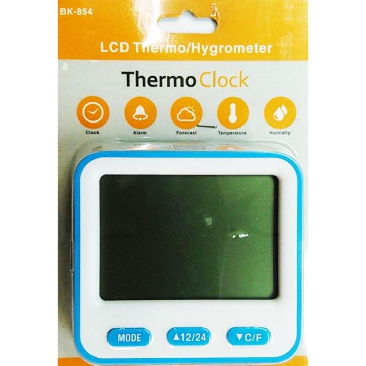 เครื่องวัดอุณภูมิและความชื้น-พร้อมฟังก์ชั่นนาฬิกาปลุกthermoclock-lcd-thermo-hygrometer-สีดำ