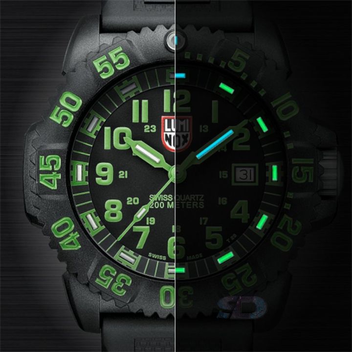 luminox-ประกันศูนย์-2ปี-man-watch-navy-seal-colormark-3050-series-xs-3067-black-green