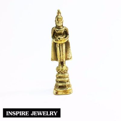 Inspire Jewelry Clever Monk พระประจำวันพุธกลางวัน (ปางอุ้มบาตร) ทองเหลือง  ขนาด 4x1 cm.