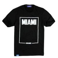 AQUANINE เสื้อยืด HIP STREET ลาย MIAMI(สีดำ)