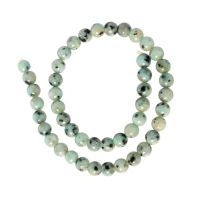 เซซี บอน ลูกปัดหินแท้เม็ดกลม หินแจสเปอร์ (Kiwi Jasper) 8,9 mm - (สีเขียว)