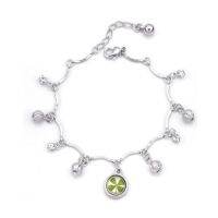 Suvani Jewelry - Stainless Steel Real Irish Four Leaf Clover Good Luck กำไลใบโคลเวอร์ ใบไม้แห่งความโชคดี