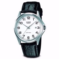 Casio นาฬิกาข้อมือผู้ชาย สายหนัง รุ่น MTP-1183E-7B - Black/White  รับประกันศูนย์ 1 ปี  ของแท้