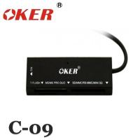 OKER การ์ดรีดเดอร์ USB 2.0 ในเครื่องเดียว C-09 (สีดำ)