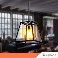 Lighttrio โคมไฟห้อยสไตล์ LOFT&amp;VINTAGE Hanging lamp ไฟเพดาน รุ่น HL-HOOK/BK - สีดำ (ไม่รวมหลอดไฟ)