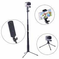 Smatree SmaPole Q3 Telescoping Selfie Stick with Tripod Stand for GoPro HeroMax 8/7/6/5/4/3+/3/2/1/Session Cameras, Ricoh Theta S, M15 Cameras, Compact Cameras and Cell Phones