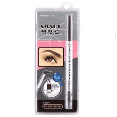 Mei Linda Smart Auto Brow Liner ดินสอเขียนคิ้วออโต้ #02 Black Brow น้ำตาลเข้ม