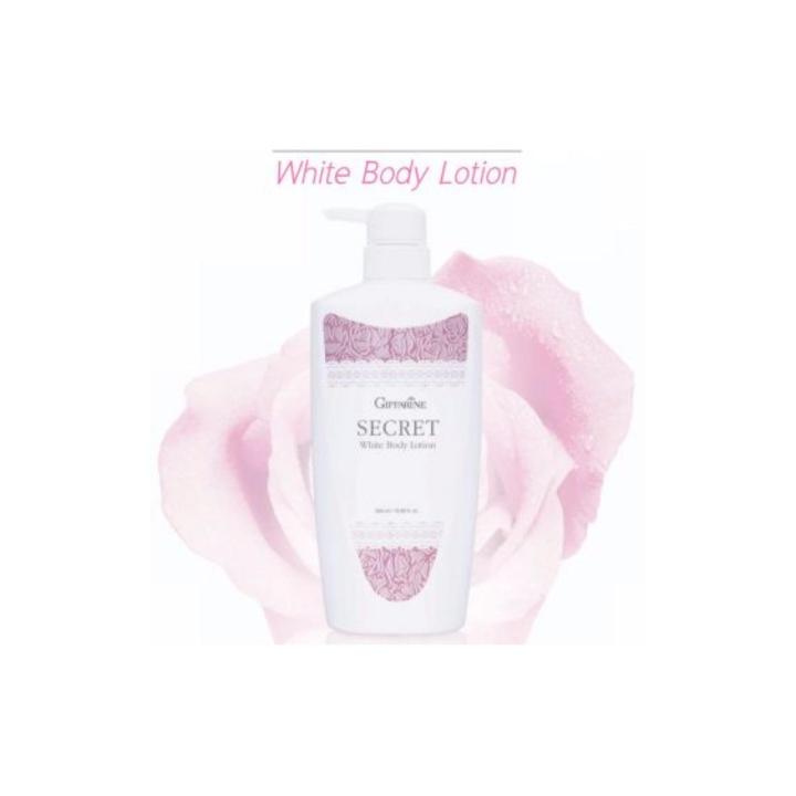 giffarine-secret-white-body-lotion-โลชั่นปรับสภาพผิวที่หมองคล้ำให้ขาวใสอมชมพู-ดูเปล่งปลั่ง-1-ชิ้น