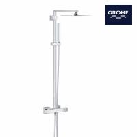 GROHE EUPHORIA CUBEชุดระบบฝักบัวThermostatพร้อมฝักบัวก้านแข็ง 23 ซม.26087000 อุปกรณ์ ของใช้ในห้องน้ำ สุขภัณฑ์ ของแต่งบ้าน Modern ของแต่งห้องน้ำ มินิมอล